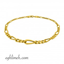 دستبند فیگارو طلا 18 عیار DT1422.1.91